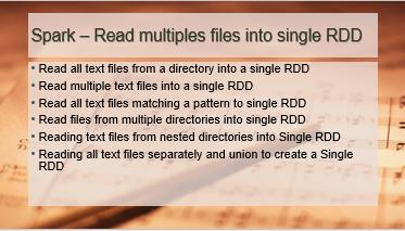 You are currently viewing Spark – Read multiple text files into single RDD?