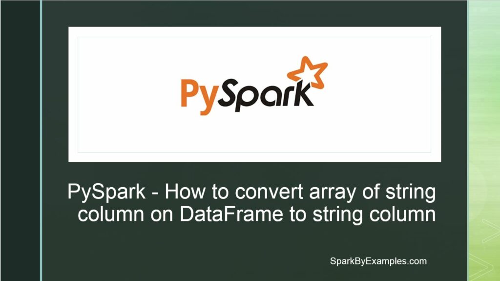 pyspark convert column string
