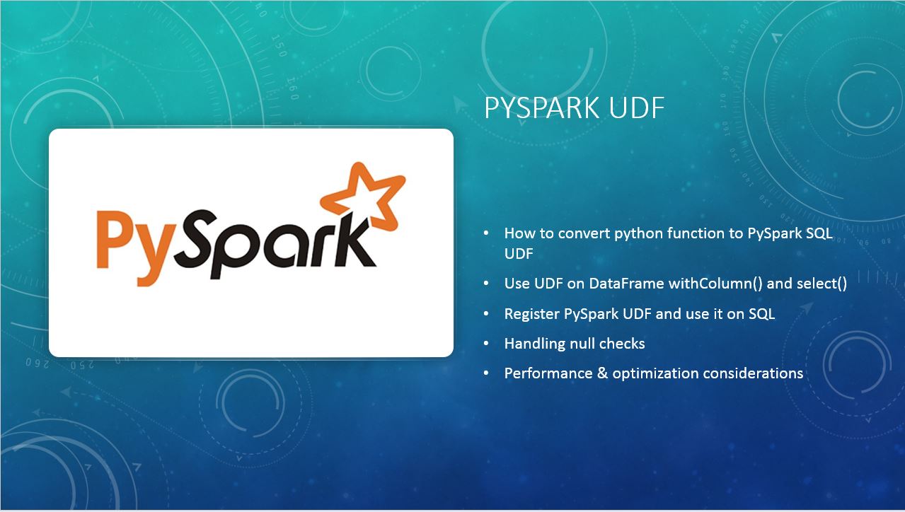 Read more about the article PySpark UDF (User Defined Function)