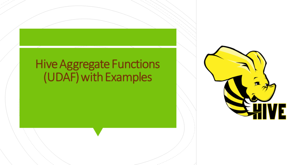 Hive Aggregate Functions