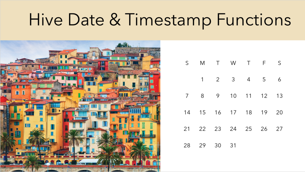 Hive date timestamp functions
