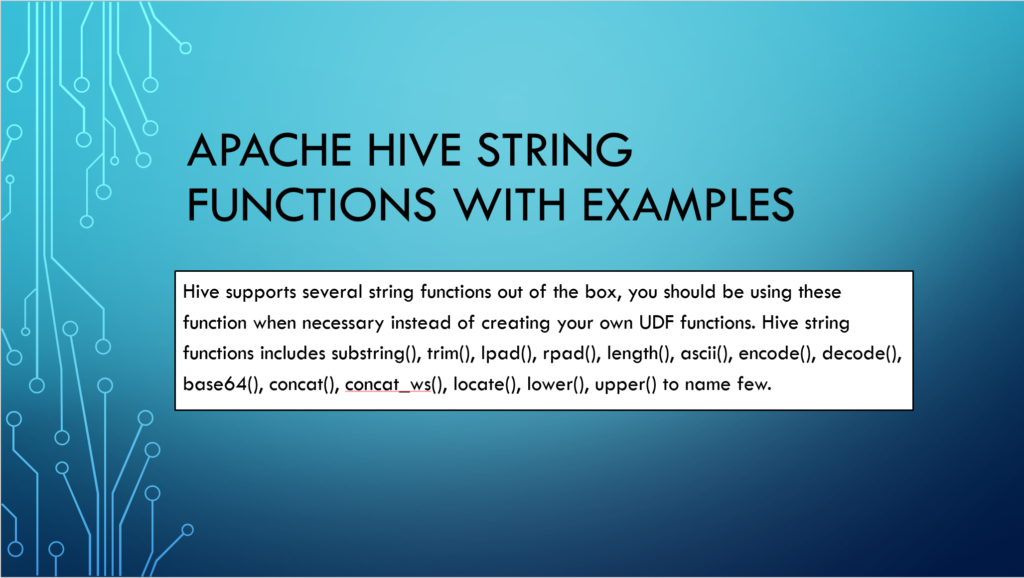 Hive String Functions