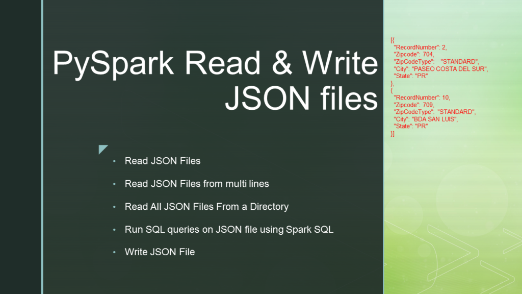 pyspark read json files