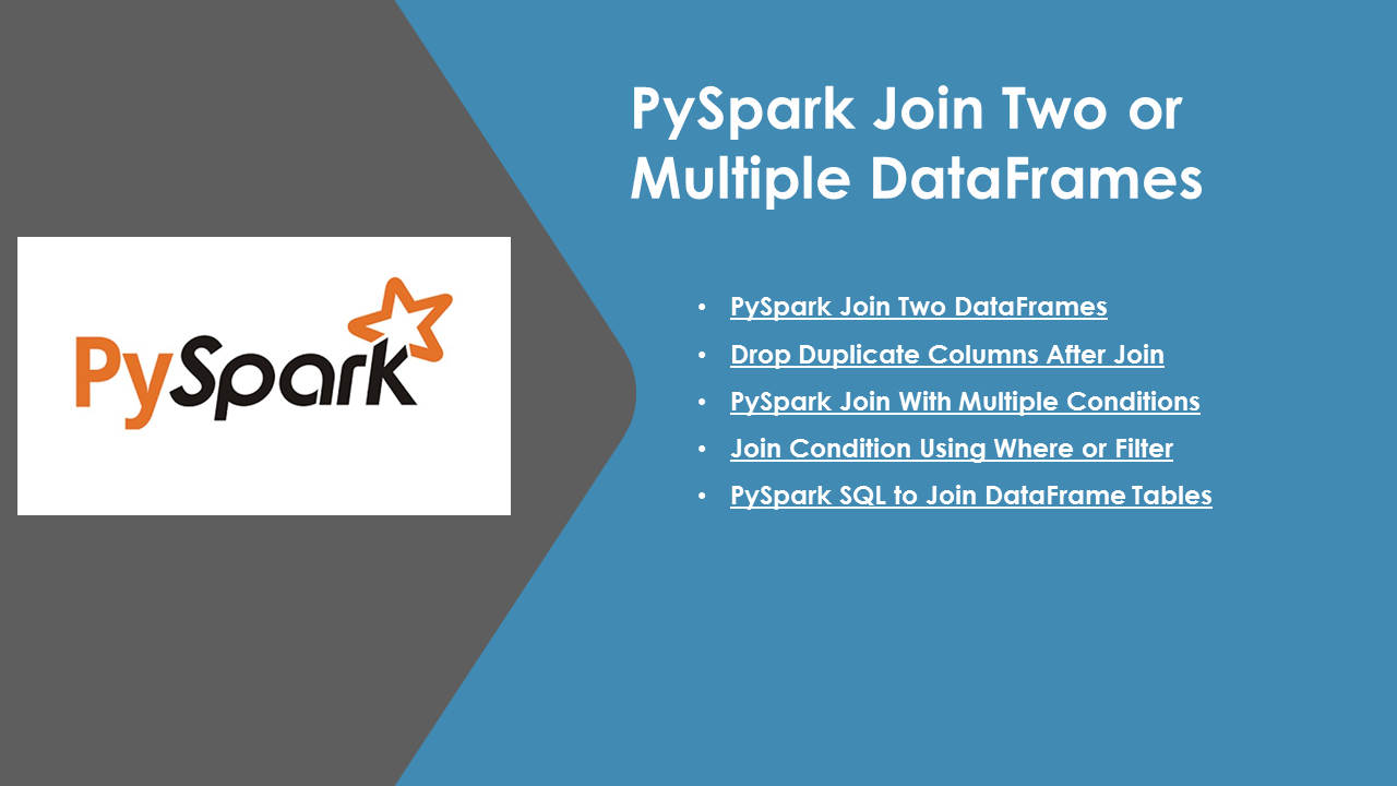 Read more about the article PySpark Join Two or Multiple DataFrames