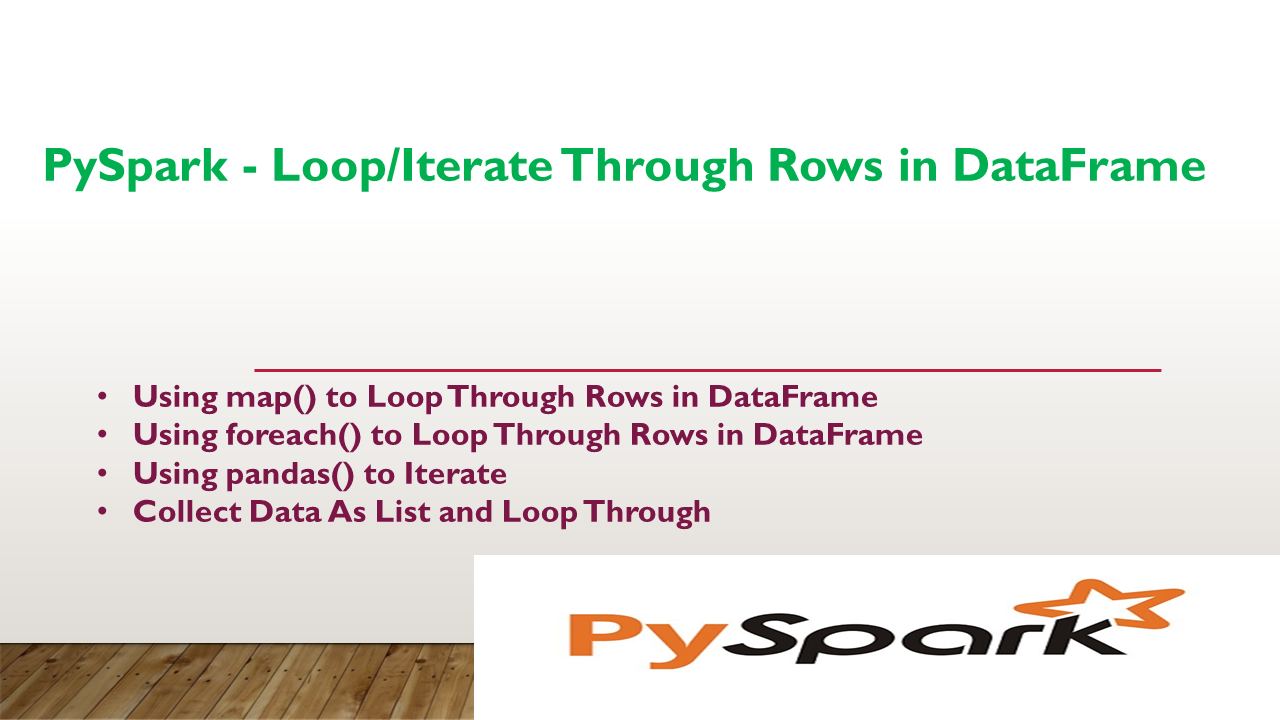 Pyspark - Loop/Iterate Through Rows In Dataframe - Spark By {Examples}