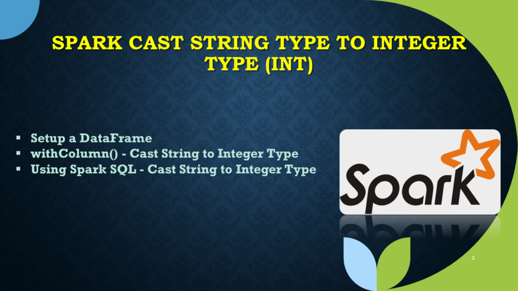 spark cast string to integer