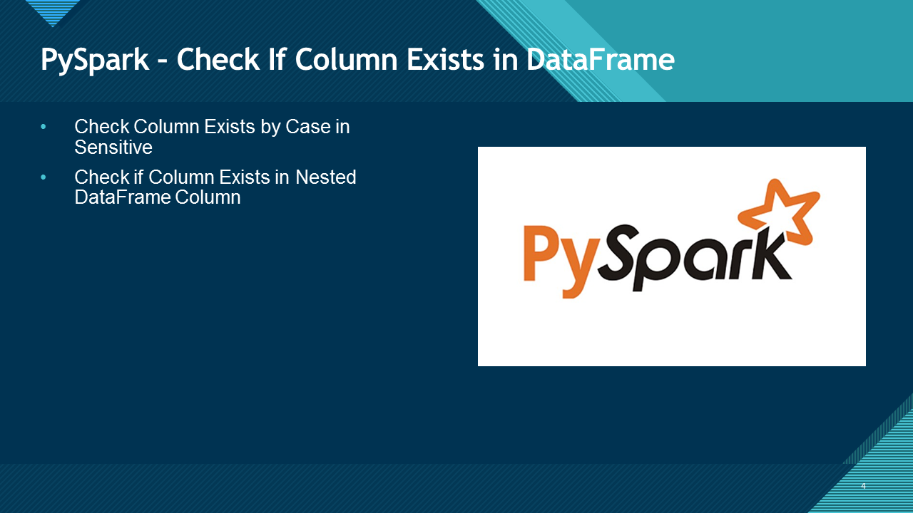 Pyspark Check Column Exists In Dataframe - Spark By {Examples}