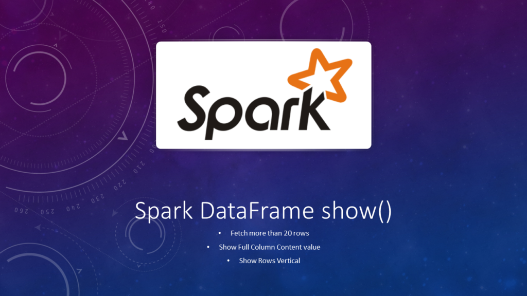 Spark show display dataframe