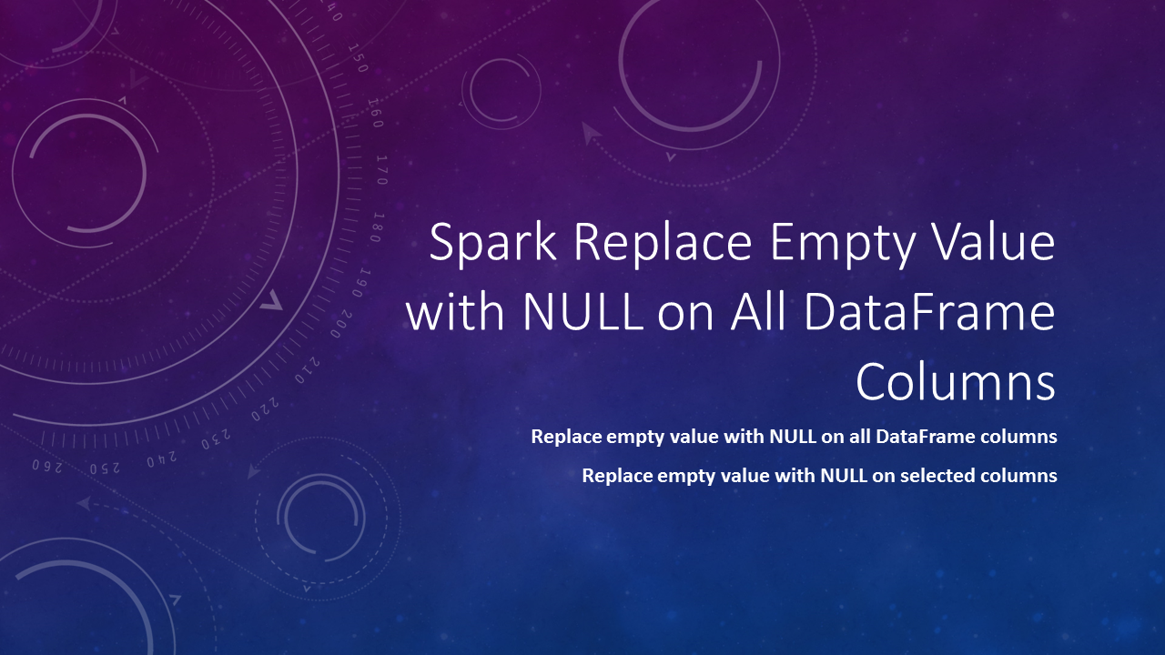 Spark replace empty null