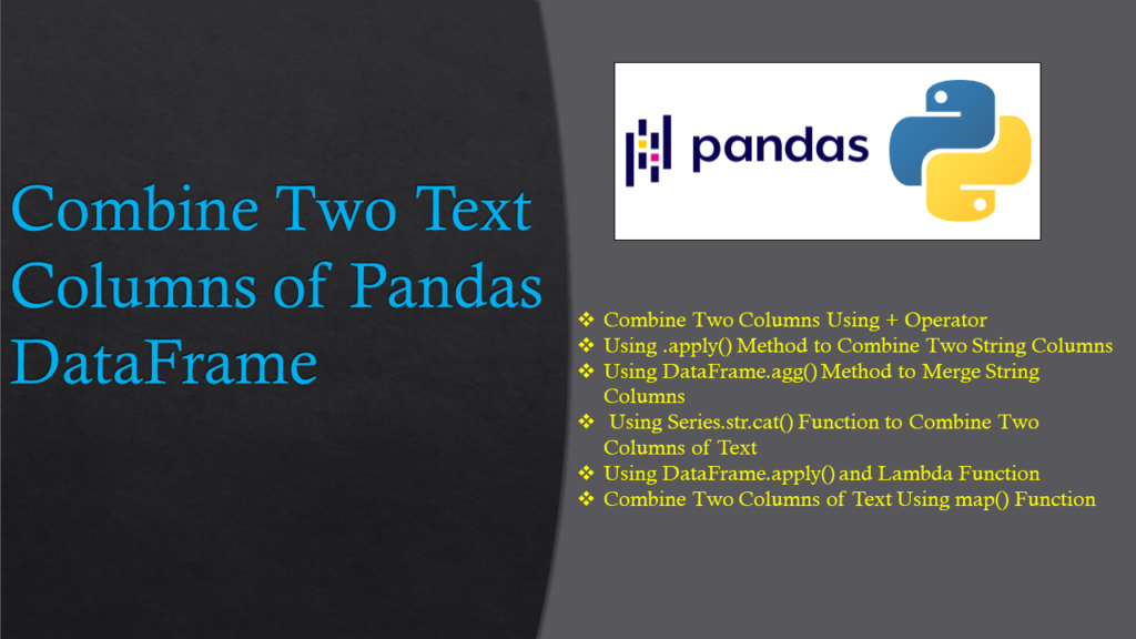 Pandas Combine Two Columns Text