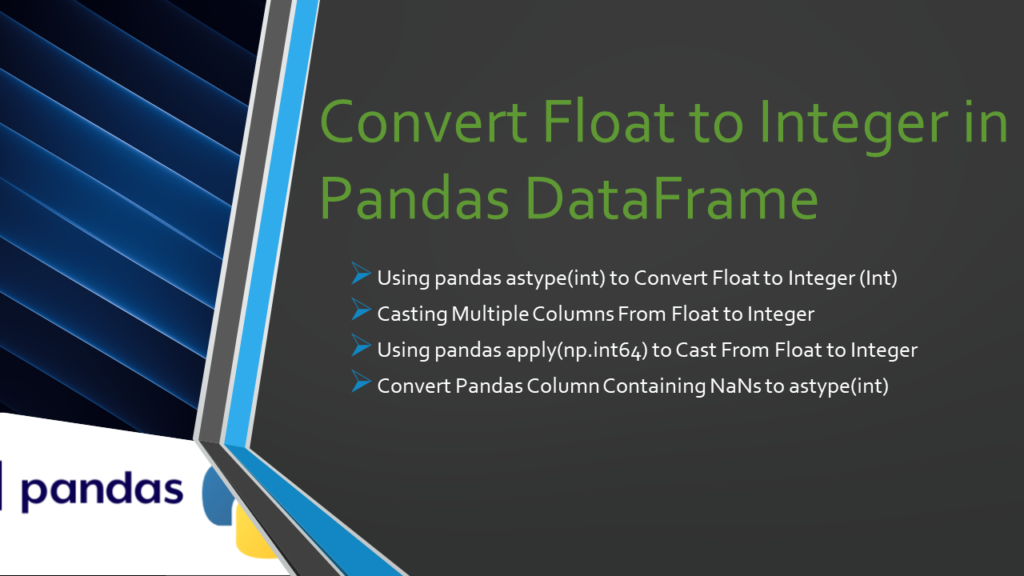 Pandas Convert Float Integer