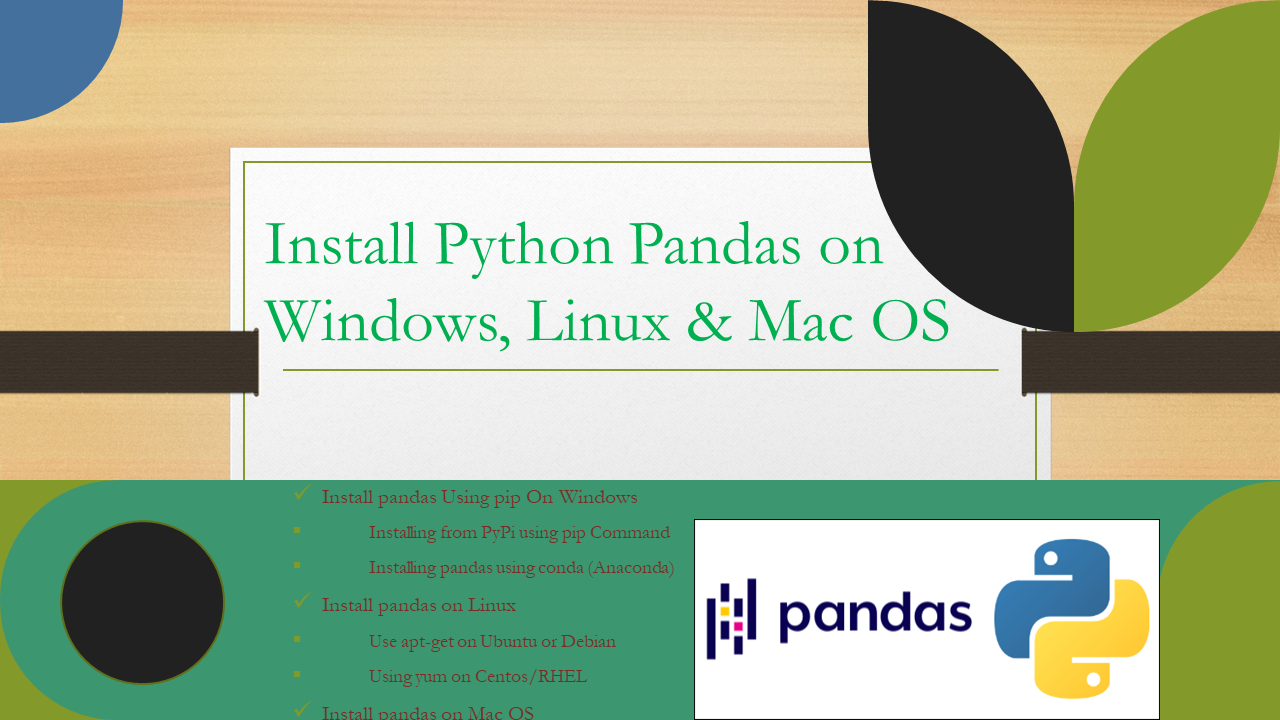 pip3 install pandas