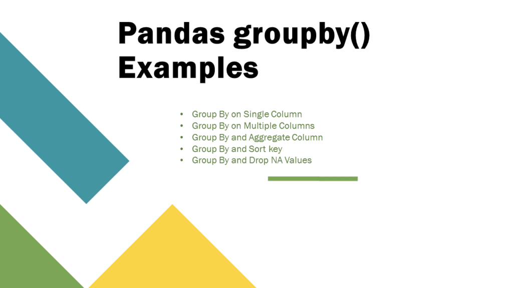 pandas dataframe groupby examples