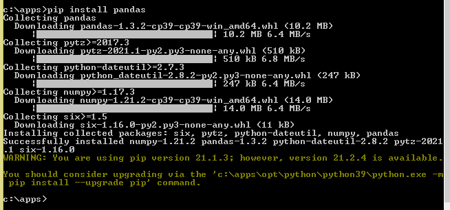 Pip3 Install Pandas Error