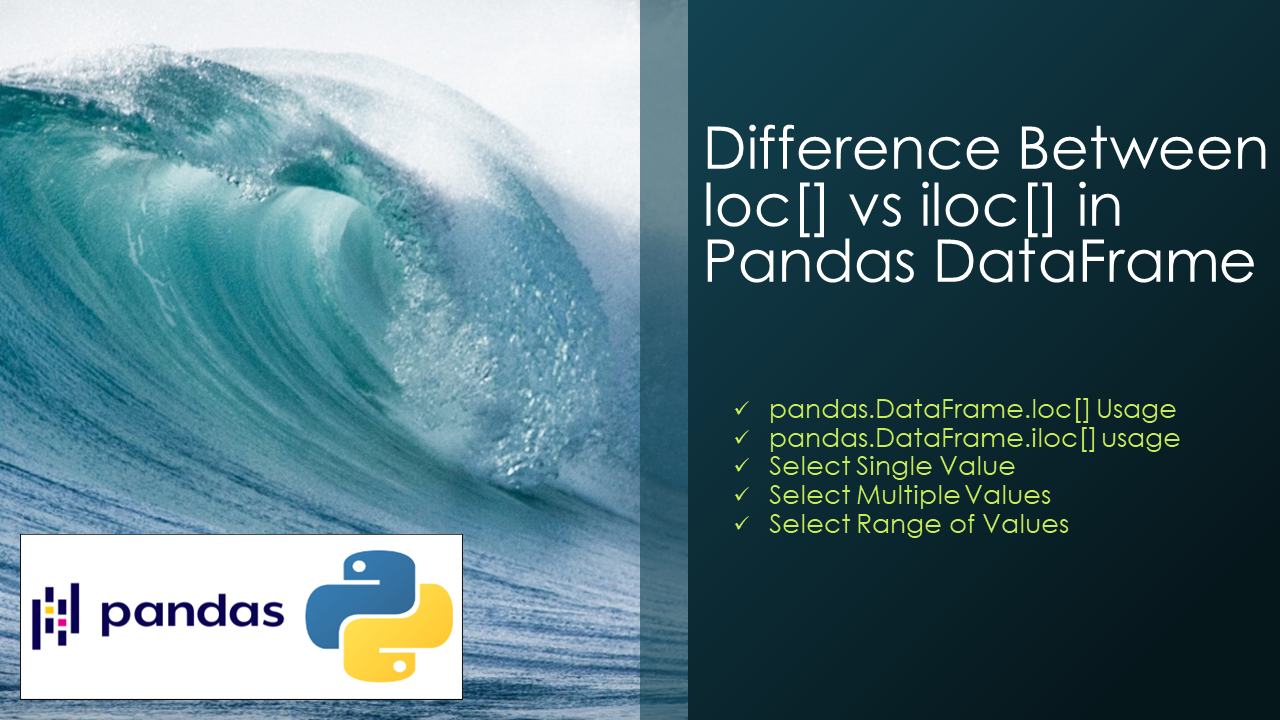 Read more about the article Pandas Difference Between loc[] vs iloc[]