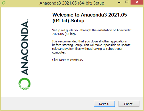 install anaconda welcome