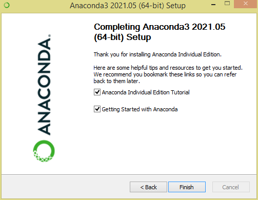 Complete Anaconda installation