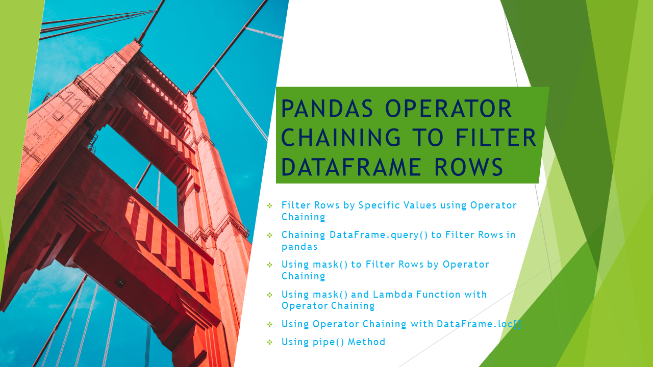 Read more about the article Pandas Operator Chaining to Filter DataFrame Rows