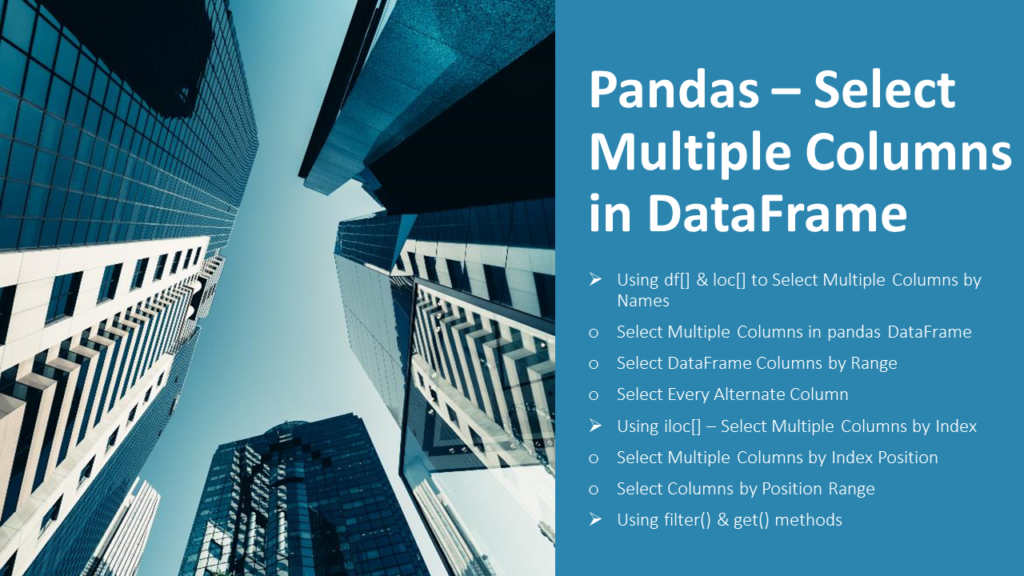 pandas select multiple columns