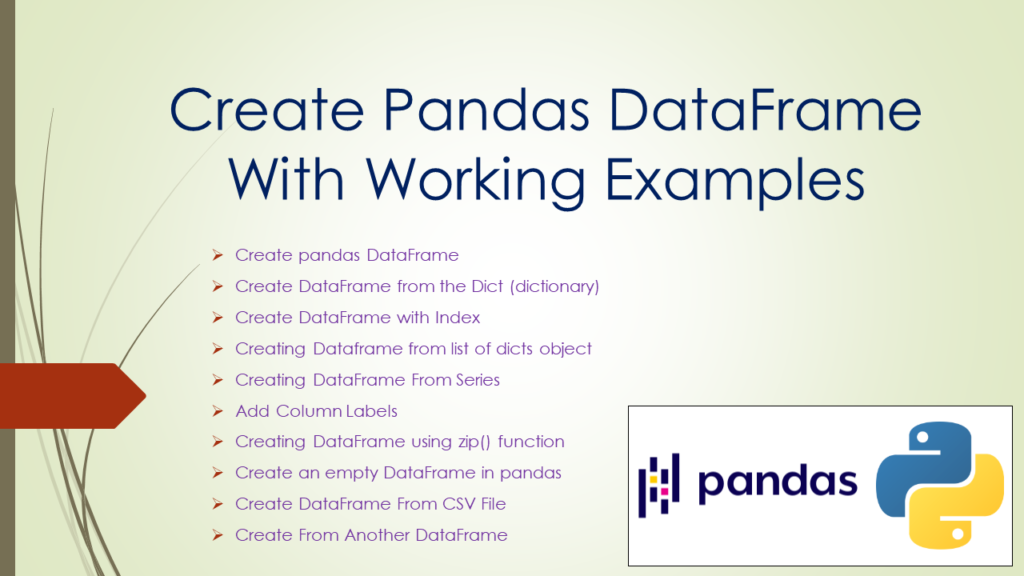 pandas create dataframe