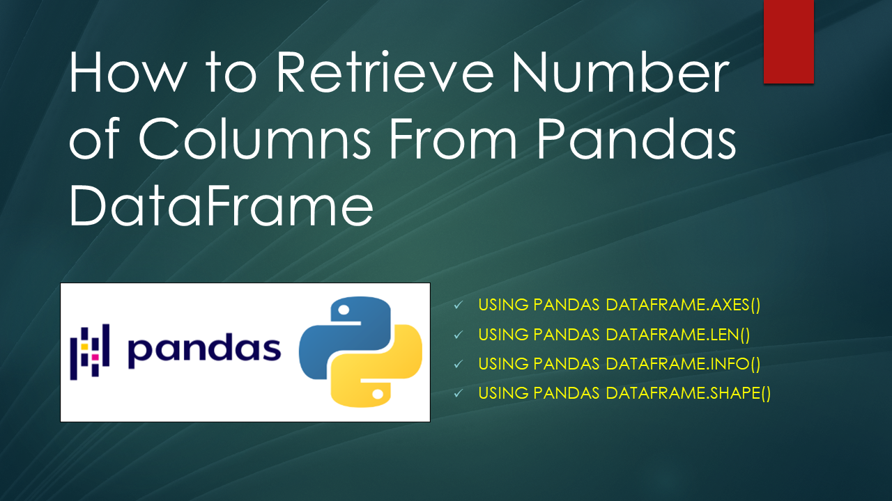 Read more about the article Pandas – Retrieve Number of Columns From DataFrame