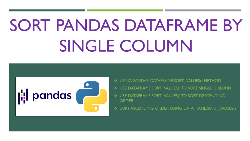 pandas sort column values