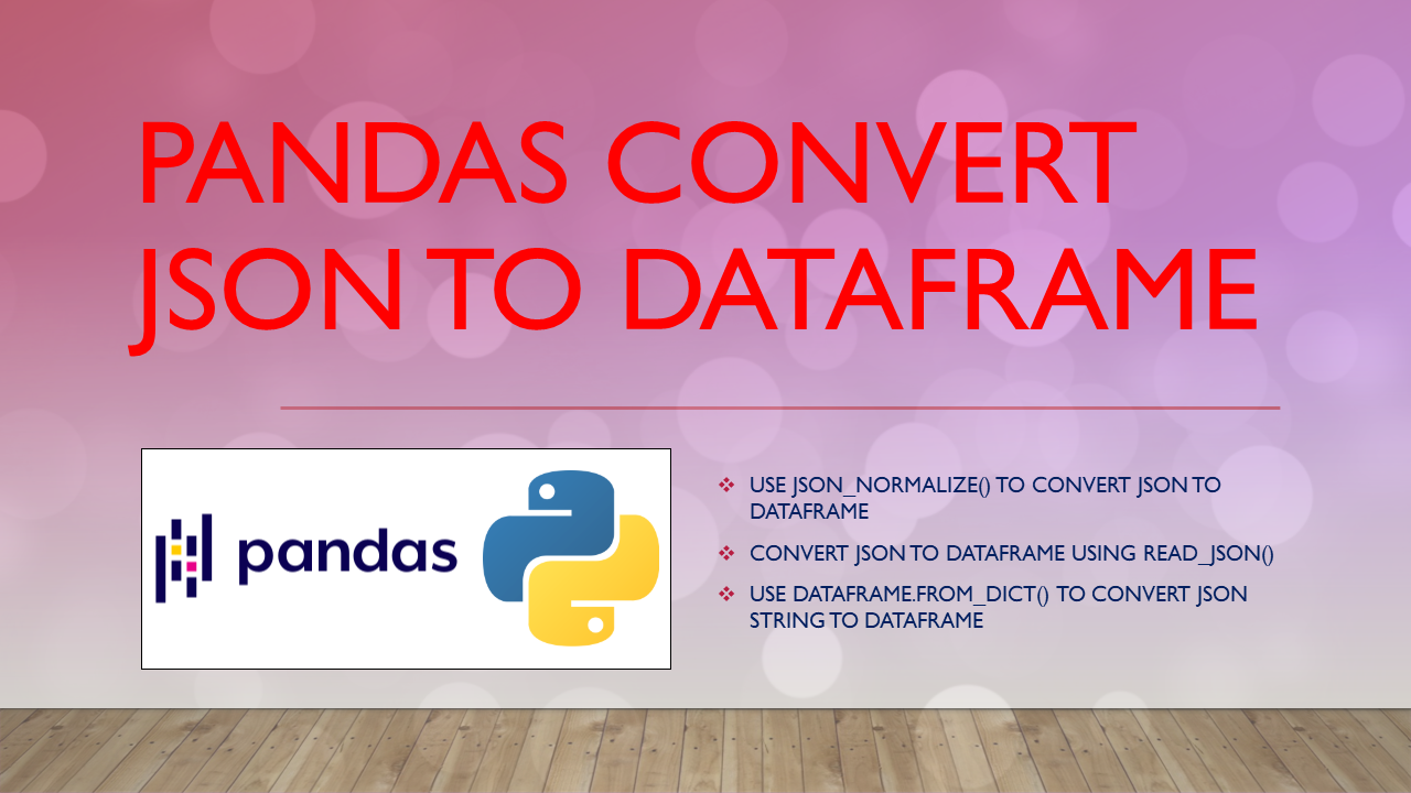 Pandas Convert Json List To Dataframe