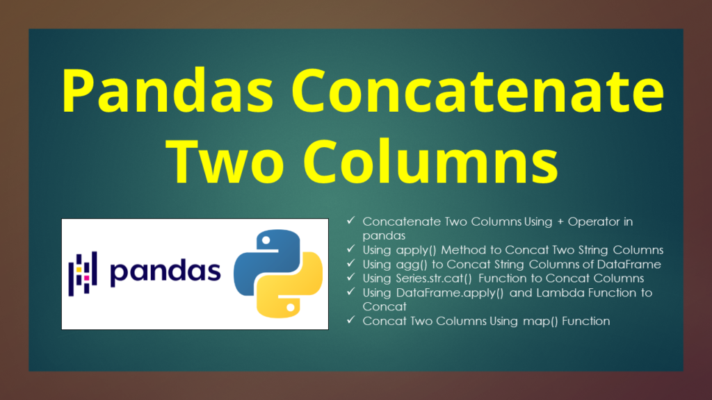 Pandas concatenate two columns