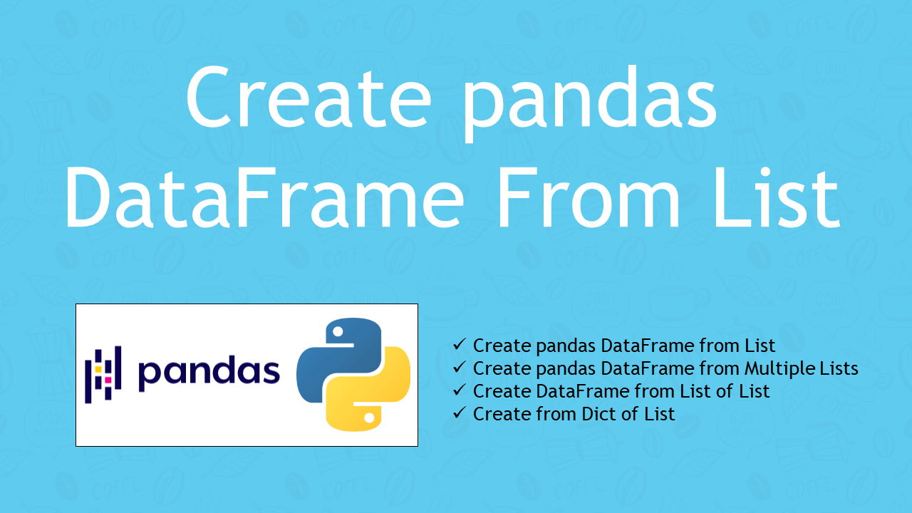 pandas create dataframe list