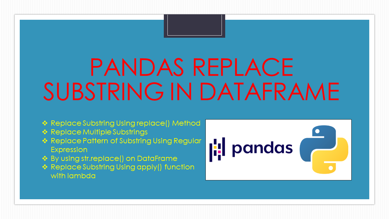 Dataframe Replace Substring In Column