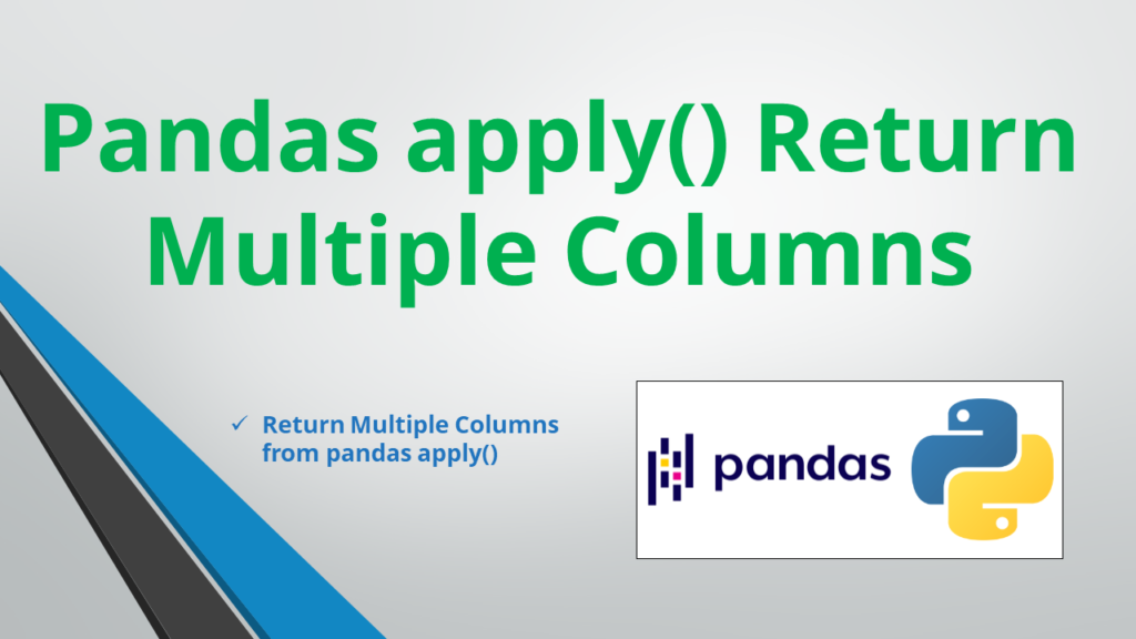 pandas apply return multiple