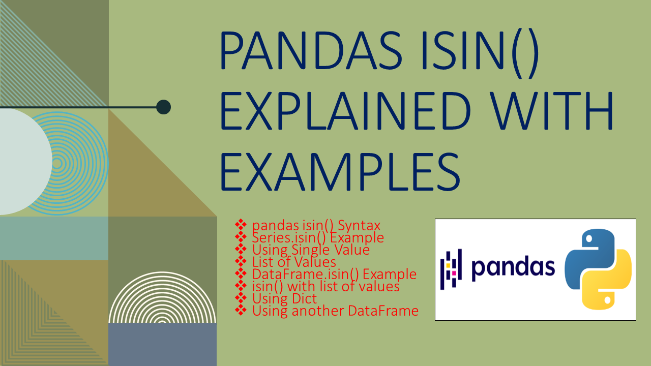 Read more about the article pandas isin() Explained with Examples