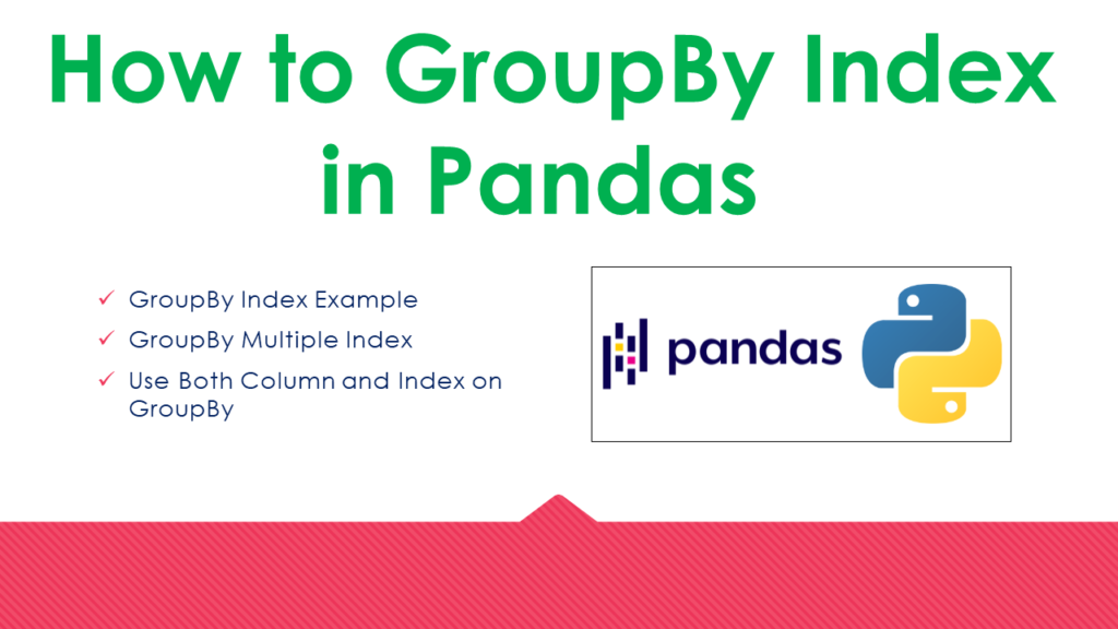 pandas groupby index
