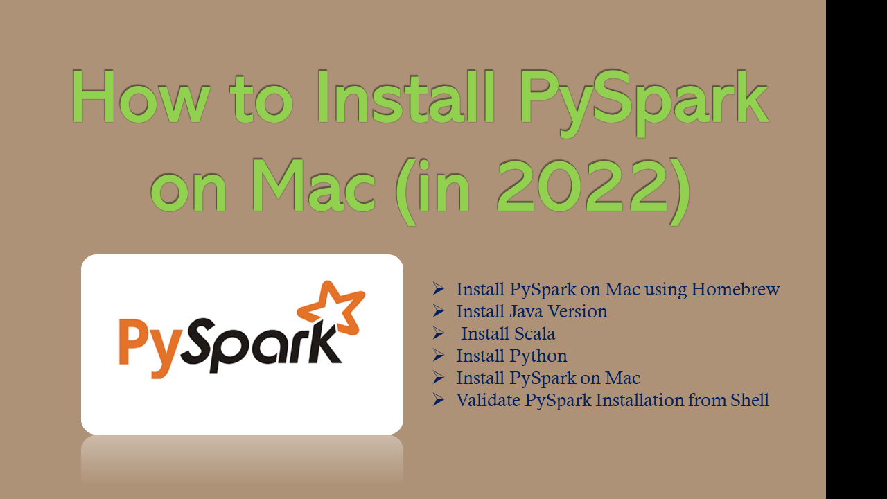 pyspark install mac