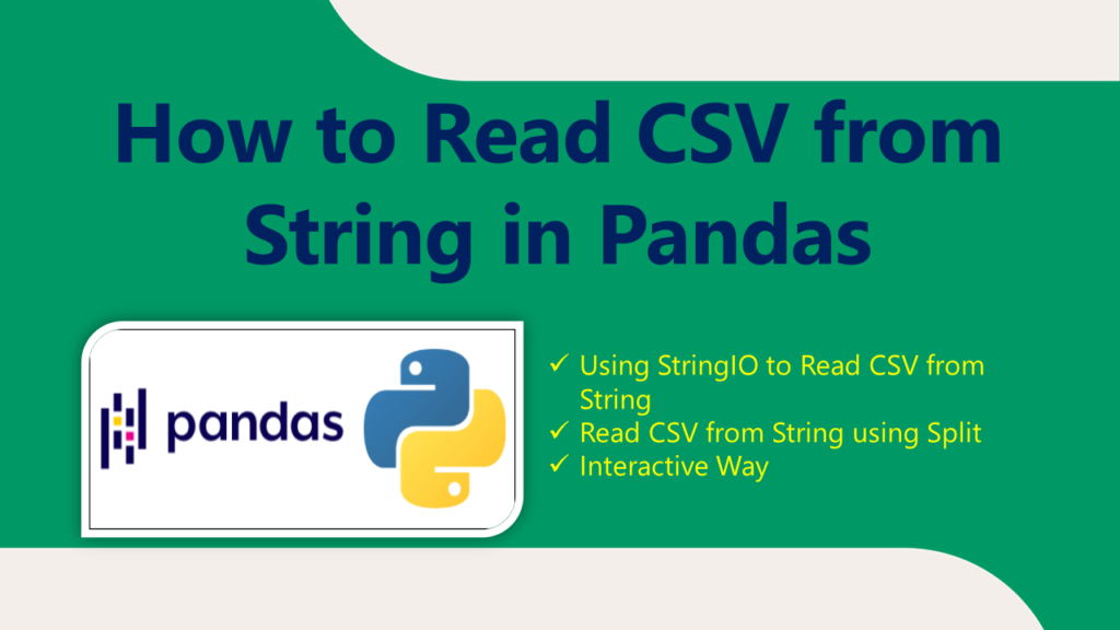 pandas read csv from string