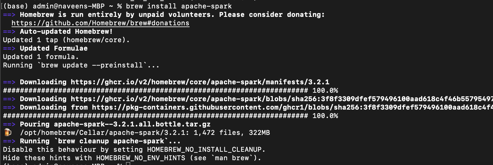 pyspark install mac