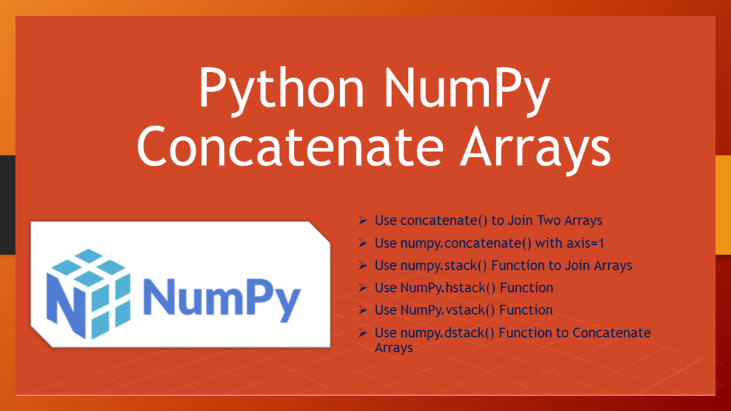NumPy concatenate arrays