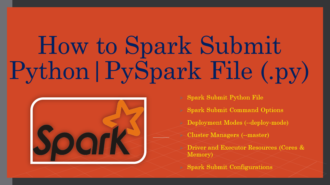 You are currently viewing How to Spark Submit Python | PySpark File (.py)?