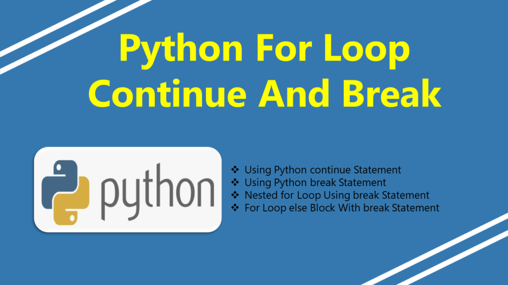 python for loop continue