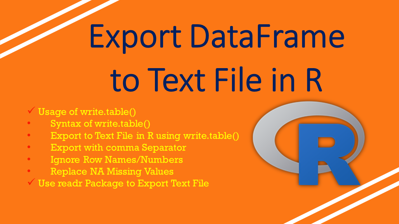 You are currently viewing Export DataFrame to Text File in R
