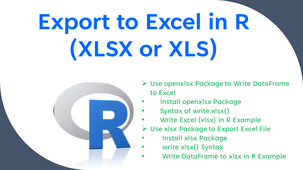 Read more about the article Export to Excel in R (XLSX or XLS)