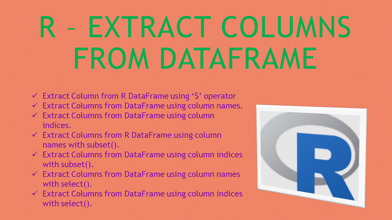 extract columns R dataframe