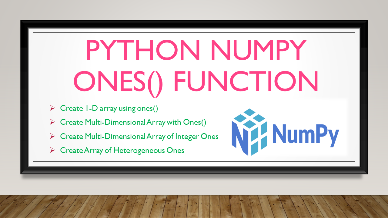 You are currently viewing Python NumPy ones() Function