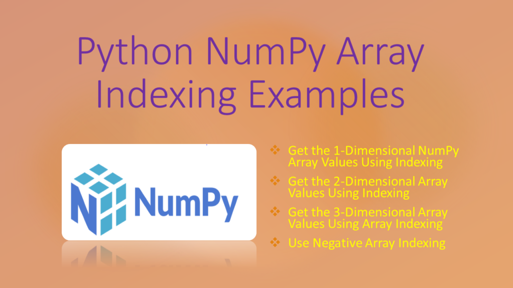 NumPy array indexing