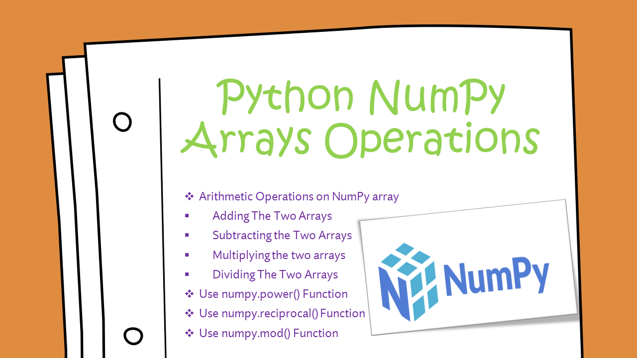 numpy array operations