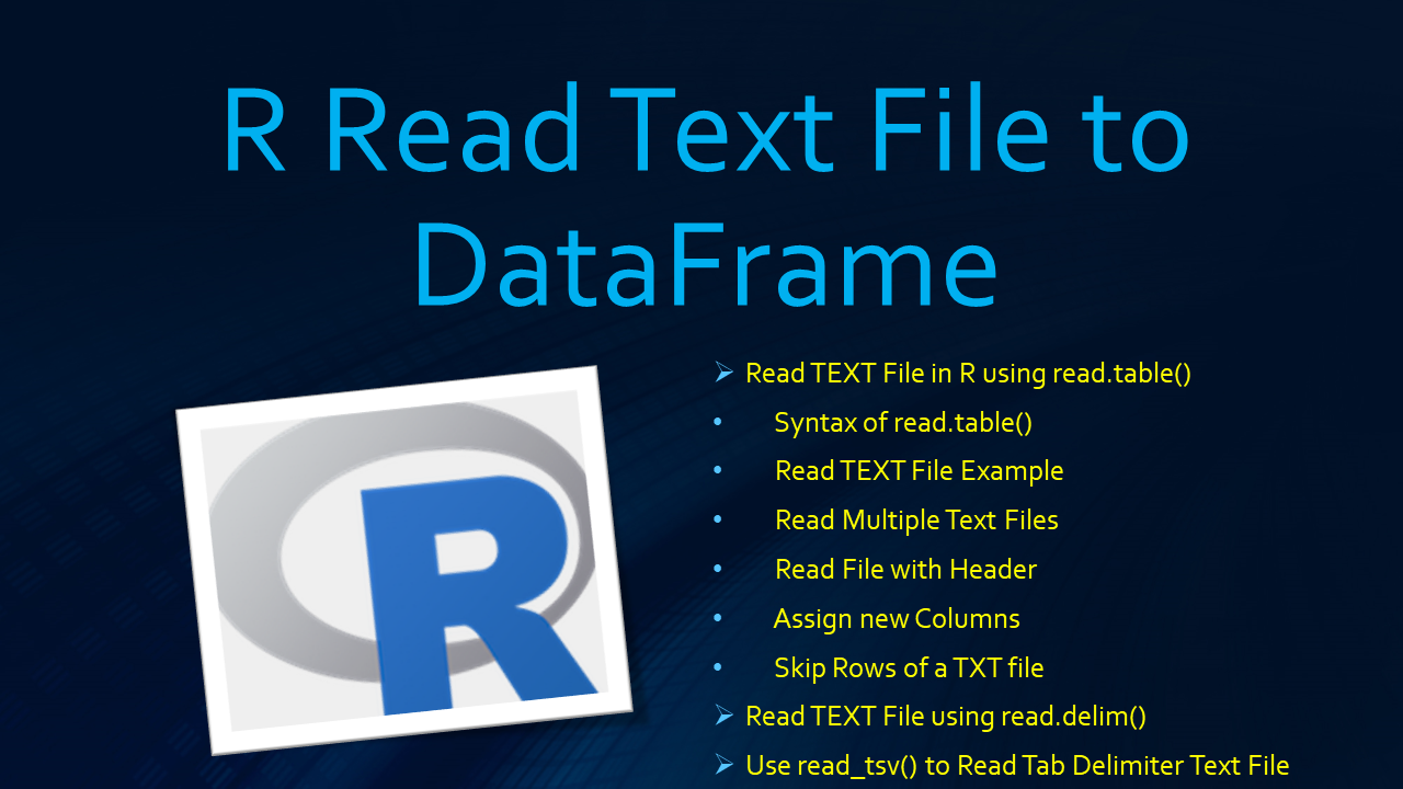 Read more about the article R Read Text File to DataFrame