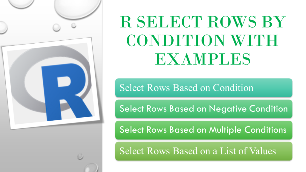 r select rows condition