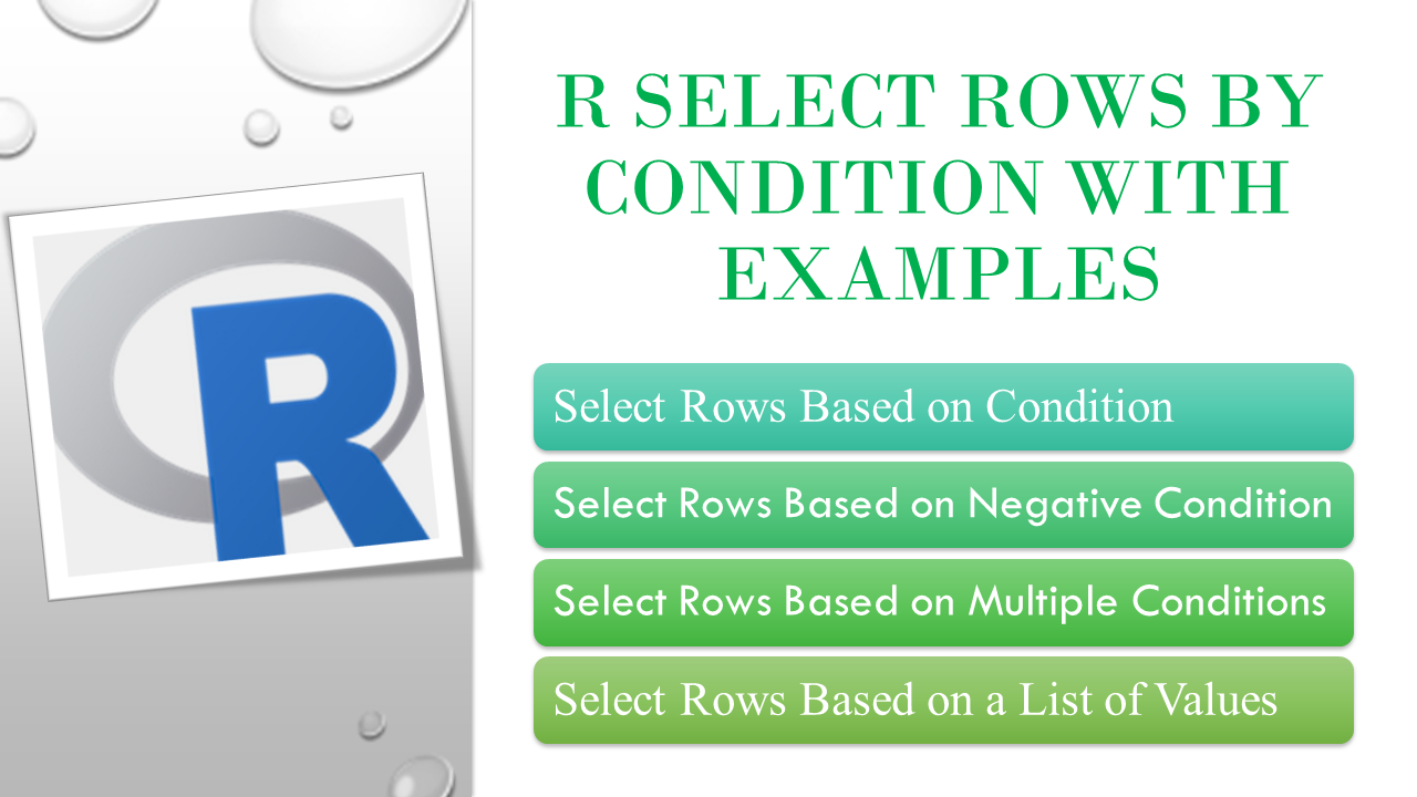 R Select Rows by Condition with Examples Spark By Examples