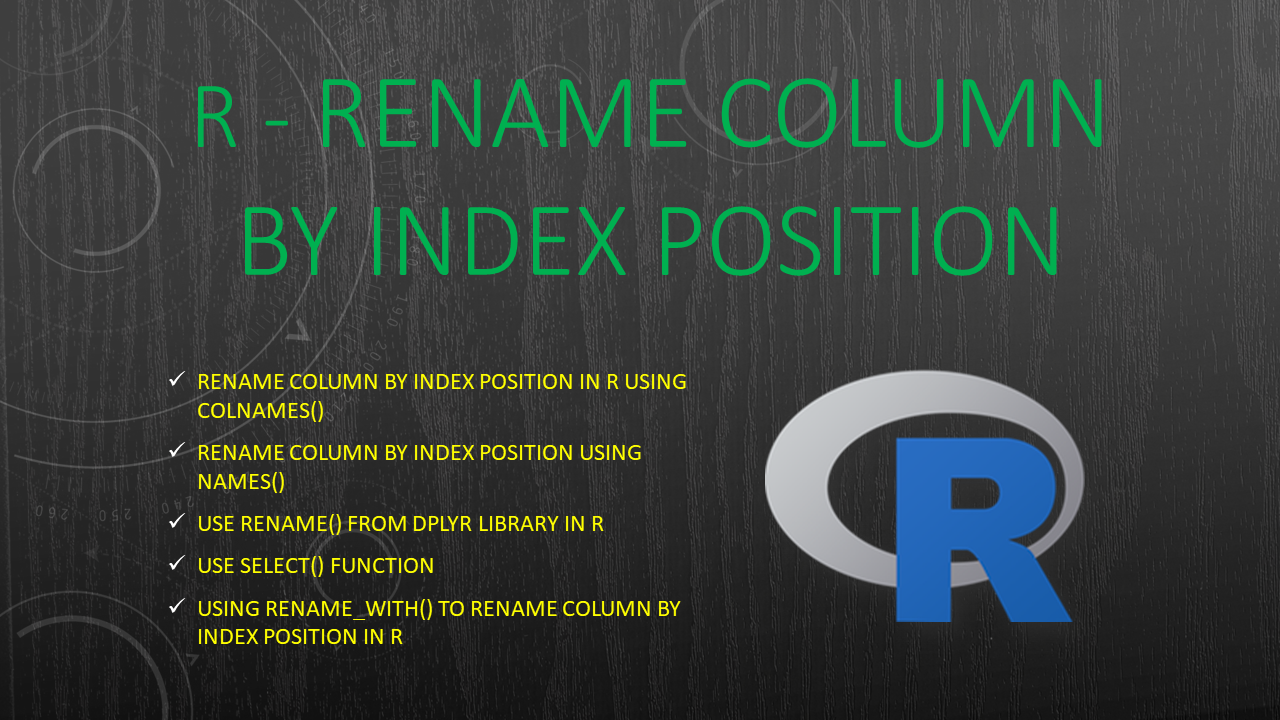 You are currently viewing How to Rename Column by Index Position in R?