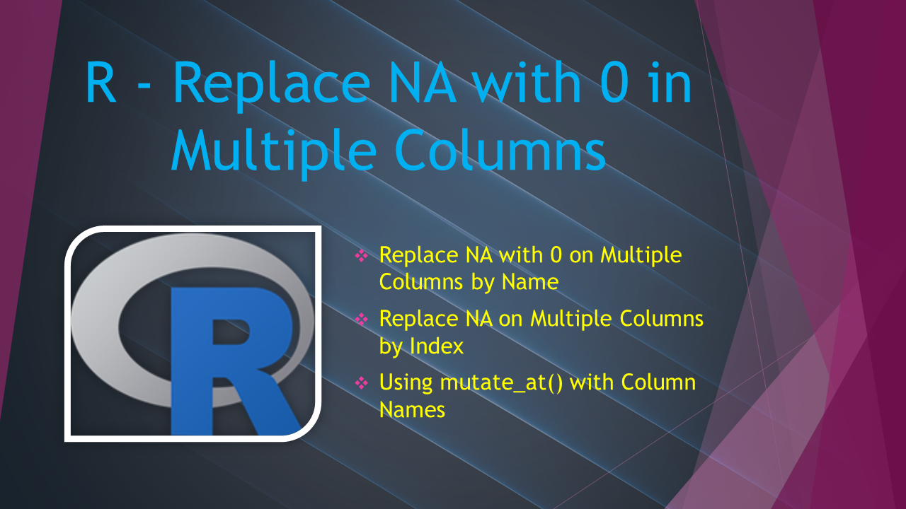 r replace na multiple